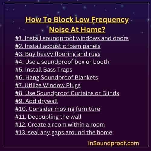 low frequency noise cancellation