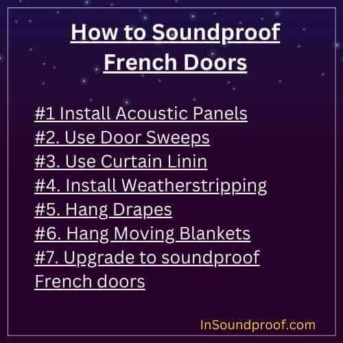 How to Soundproof French Doors
