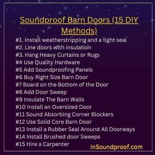 Soundproofing Barn Door