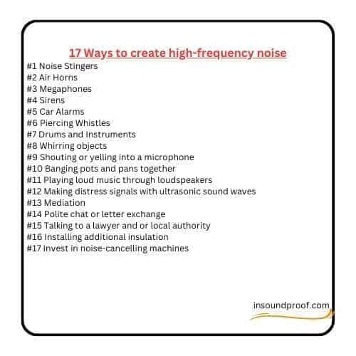 17 Ways to create high-frequency noise